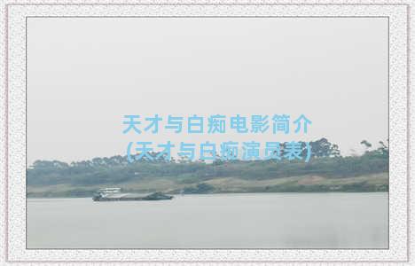 天才与白痴电影简介(天才与白痴演员表)