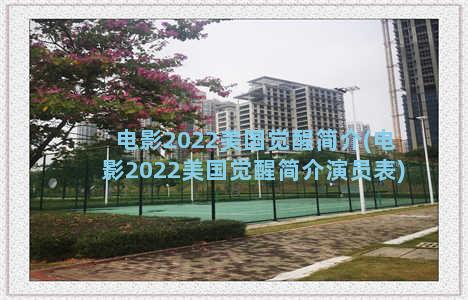 电影2022美国觉醒简介(电影2022美国觉醒简介演员表)